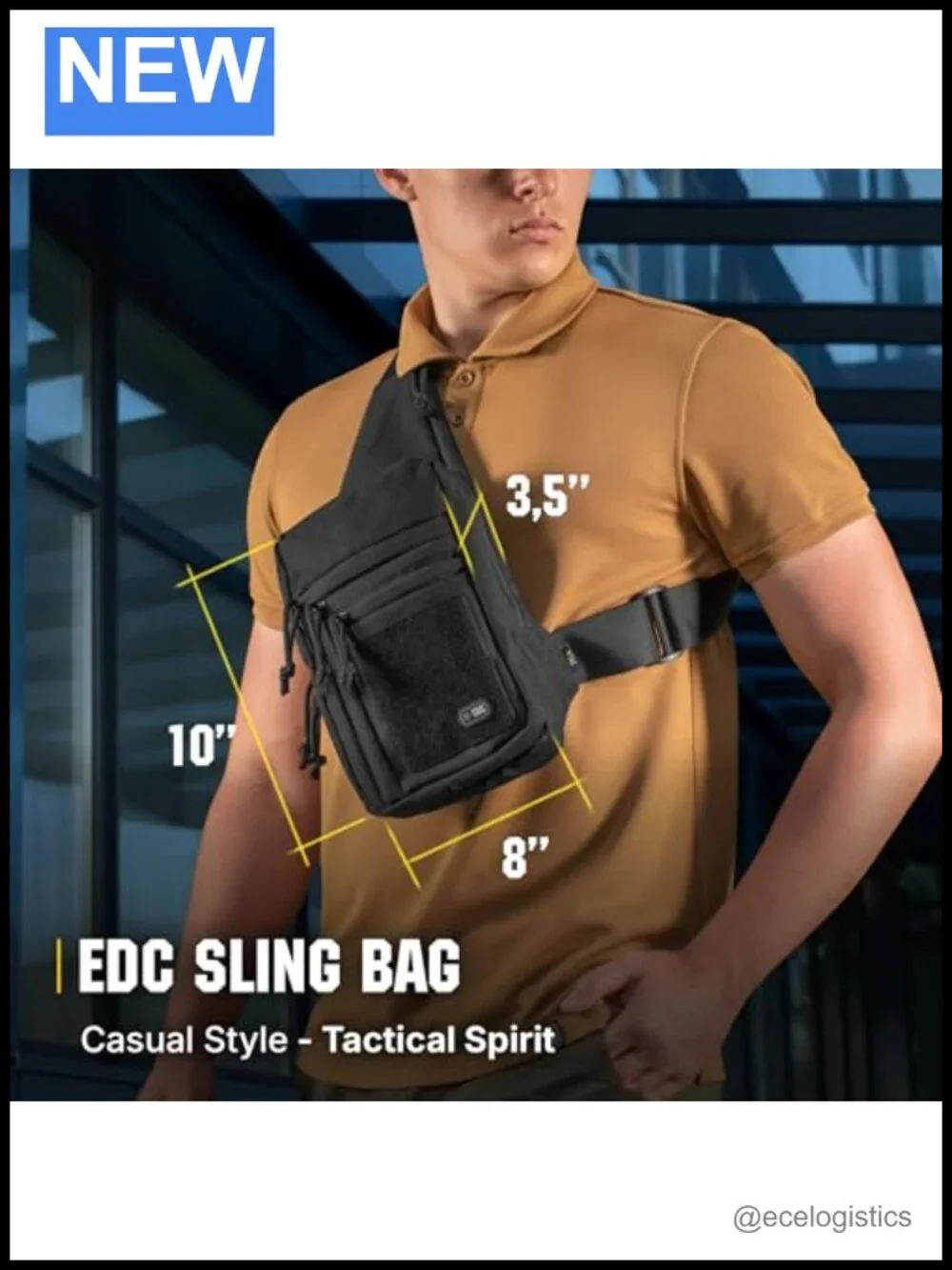 Tactical Sling Bag EDC Shoulder Crossbody Concealed Carry CCW Chest Pack